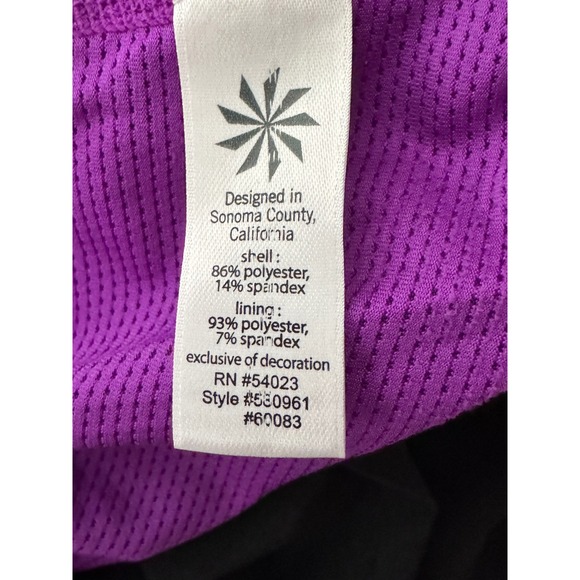 Athleta Black Pleated Athletic Skirt golf‎ pickle ball With Built-in Shorts SZ S - Picture 6 of 9